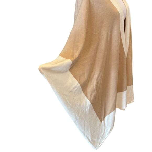 Lauren Ralph Lauren Wool Blend Open Front Poncho Wrap Shawl Cover Up One Size - Picture 6 of 9